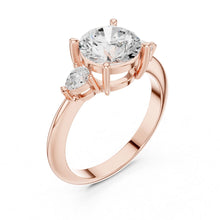 Load image into Gallery viewer, Trina 3ct Round Moissanite Solitaire Diamond Ring for her