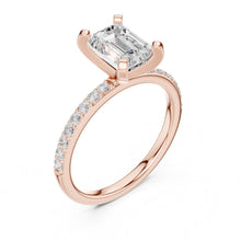 Load image into Gallery viewer, Amaira 2ct Emerald Moissanite Solitaire Diamond Ring for her