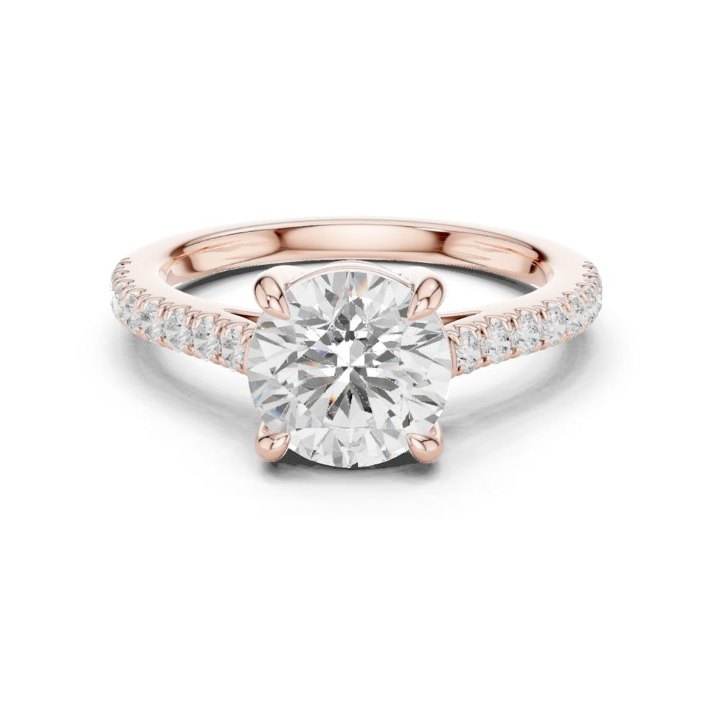 Ridhi 2ct Round Moissanite Solitaire Diamond Ring for her