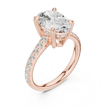 Load image into Gallery viewer, Pari 4ct Oval Moissanite Solitaire Diamond Ring for her