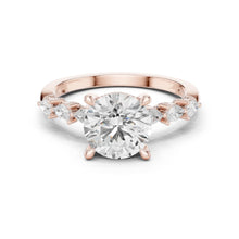 Load image into Gallery viewer, Ishita 2ct Round Moissanite Solitaire Diamond Ring for her