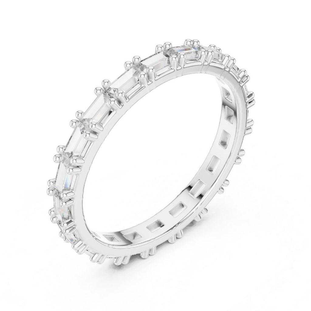 Vedika 1.25ct Baguette Moissanite Solitaire Diamond Ring for her