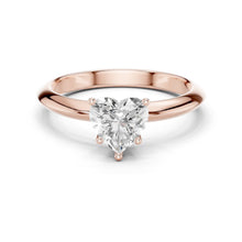 Load image into Gallery viewer, Veera 1ct Heart Moissanite Solitaire Diamond Ring for her
