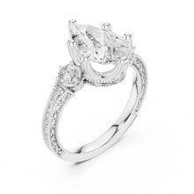 Load image into Gallery viewer, Suhana 2.5ct Pear Moissanite Solitaire Diamond Ring for her