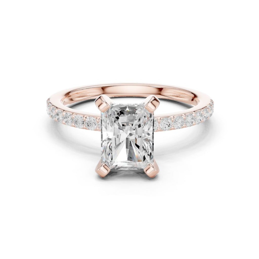 Niharika 2ct Radiant Moissanite Solitaire Diamond Ring for her