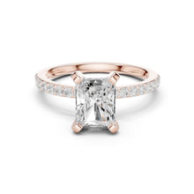 Load image into Gallery viewer, Niharika 2ct Radiant Moissanite Solitaire Diamond Ring for her