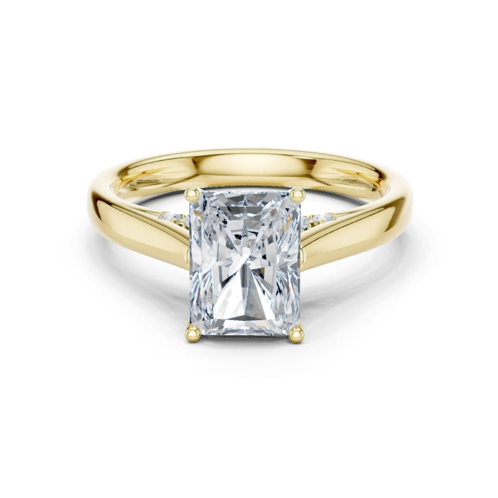 Sara 2ct Radiant Moissanite Solitaire Diamond Ring for her