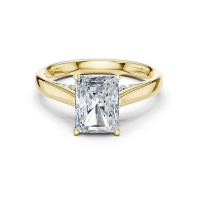 Sara 2ct Radiant Moissanite Solitaire Diamond Ring for her