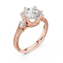 Load image into Gallery viewer, Rohini 2.5ct Round Moissanite Solitaire Diamond Ring for her