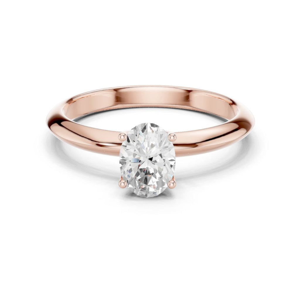 Anaisha 1ct Oval Moissanite Solitaire Diamond Ring for her