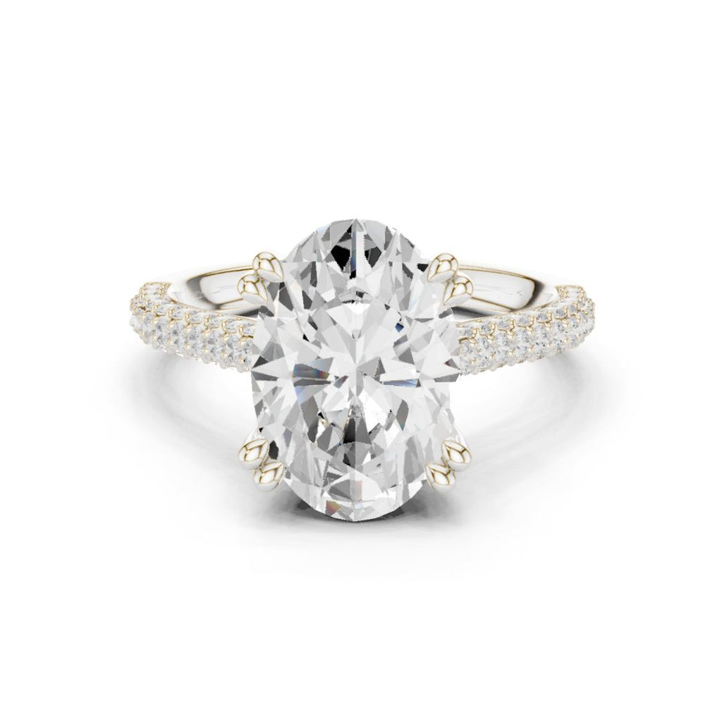 Aadhya 4ct Oval Moissanite Solitaire Diamond Ring for her