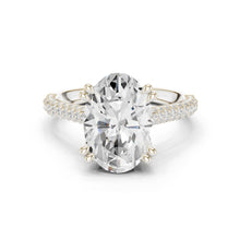 Load image into Gallery viewer, Aadhya 4ct Oval Moissanite Solitaire Diamond Ring for her