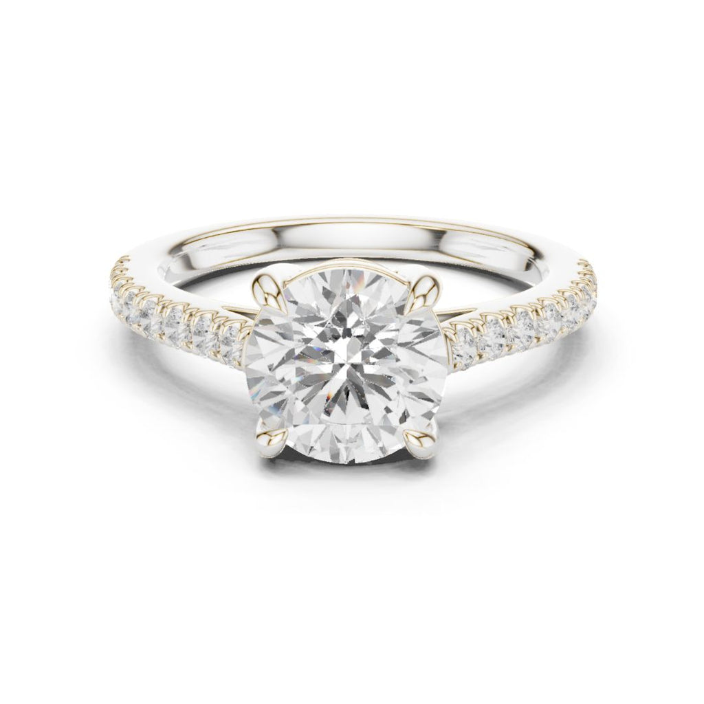 Ridhi 2ct Round Moissanite Solitaire Diamond Ring for her