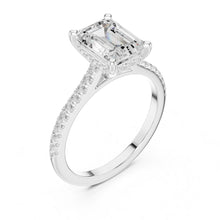 Load image into Gallery viewer, Manvi 2ct Emerald Moissanite Solitaire Diamond Ring for her
