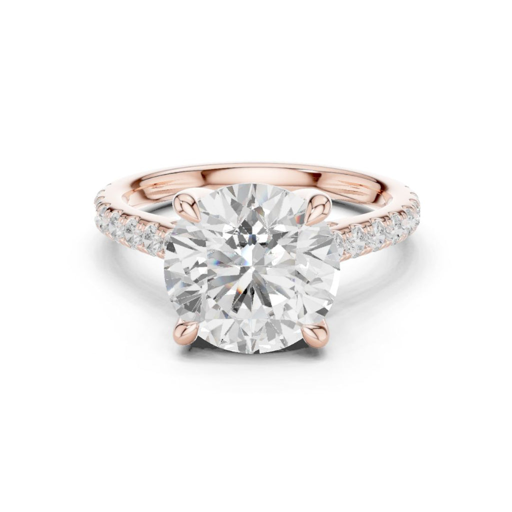 Kiya 4ct Round Moissanite Solitaire Diamond Ring for her