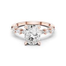Load image into Gallery viewer, Advika 2ct Oval Moissanite Solitaire Diamond Ring for her
