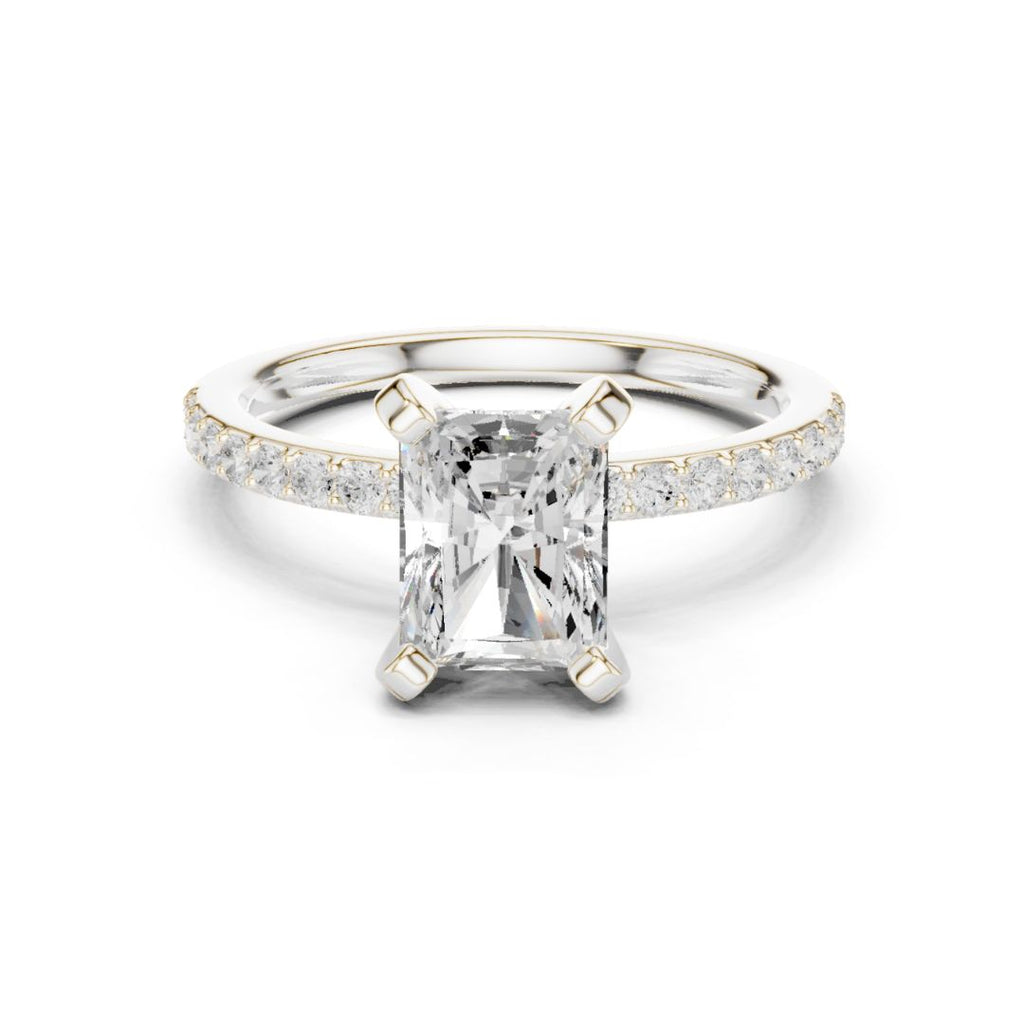 Niharika 2ct Radiant Moissanite Solitaire Diamond Ring for her