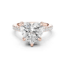 Load image into Gallery viewer, Meera 4ct Heart Moissanite Solitaire Diamond Ring for her