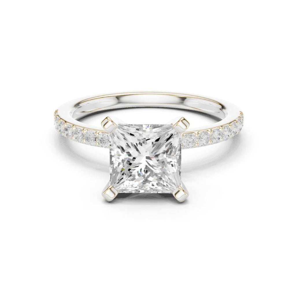 Bhavya 2ct Princess Moissanite Solitaire Diamond Ring for her