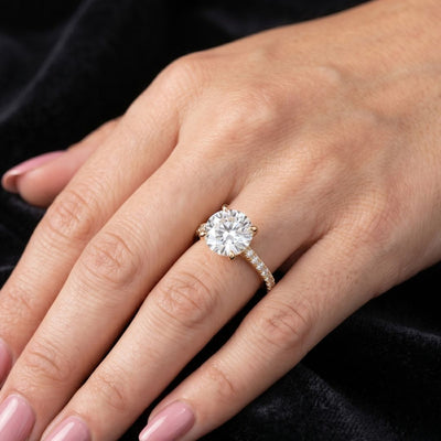 Ridhi 2ct Round Moissanite Solitaire Diamond Ring for her