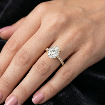Devika 2ct Oval Moissanite Solitaire Diamond Ring for her
