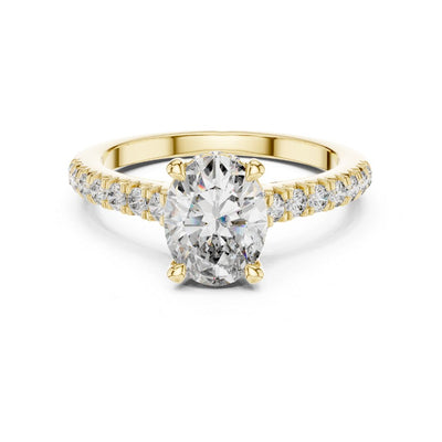 Mahika 1.5ct Oval Moissanite Solitaire Diamond Ring for her