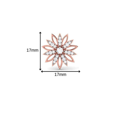 Radiant Bloom Sterling Silver Earrings for Women