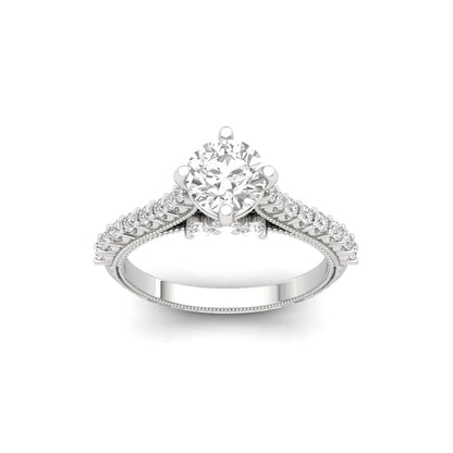 Tiye Diamond Silver Ring for Her