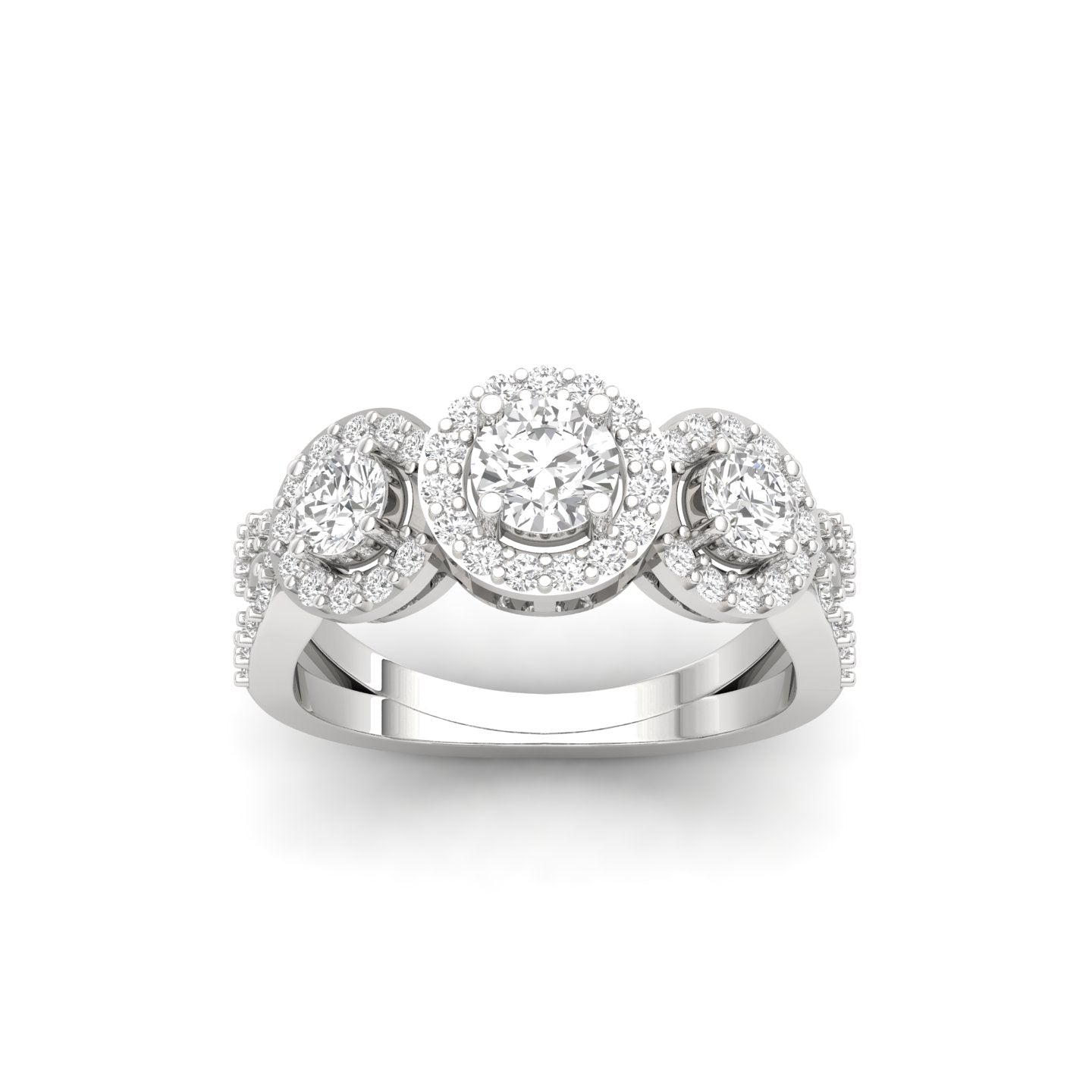 Yulia Diamond Silver Ring for Her
