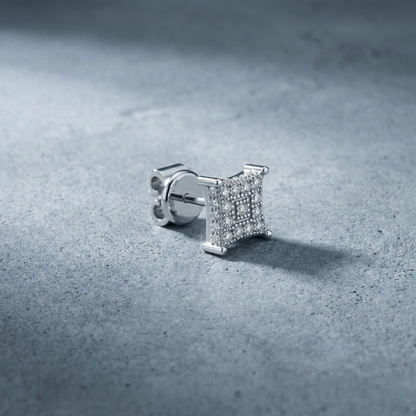 Adras Silver Earrings for Men (1 PC ONLY)