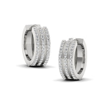 Load image into Gallery viewer, Trinity Diamond sparkle hoop bali earrings for her