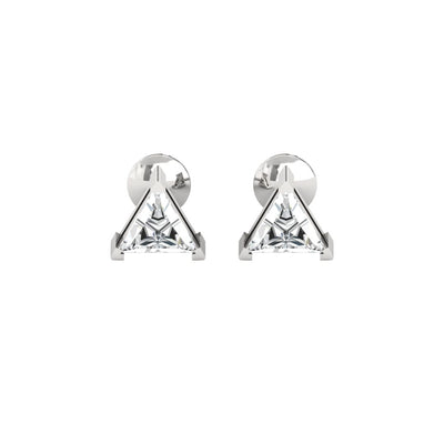 Trillion Cut Diamond Stud Earrings for her