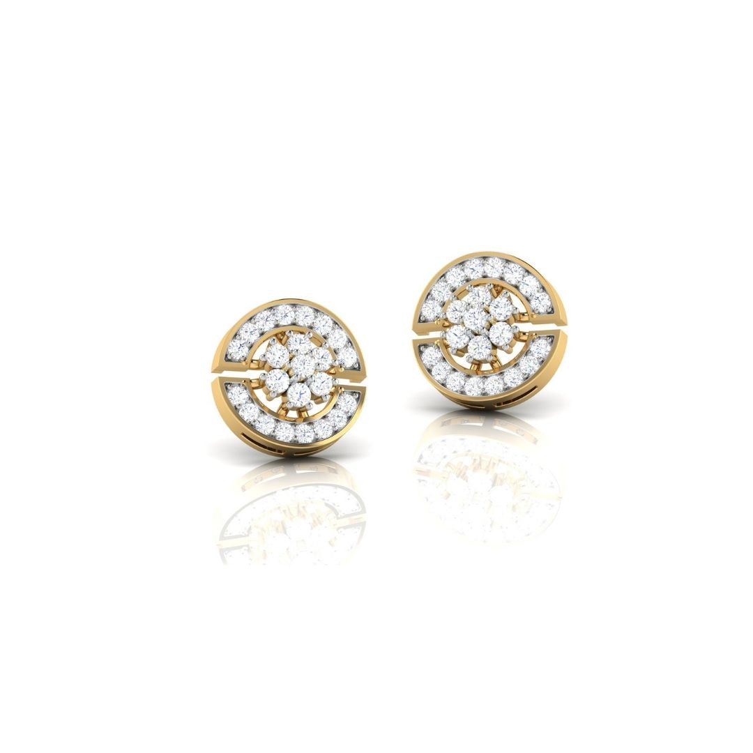Moon studded earrings