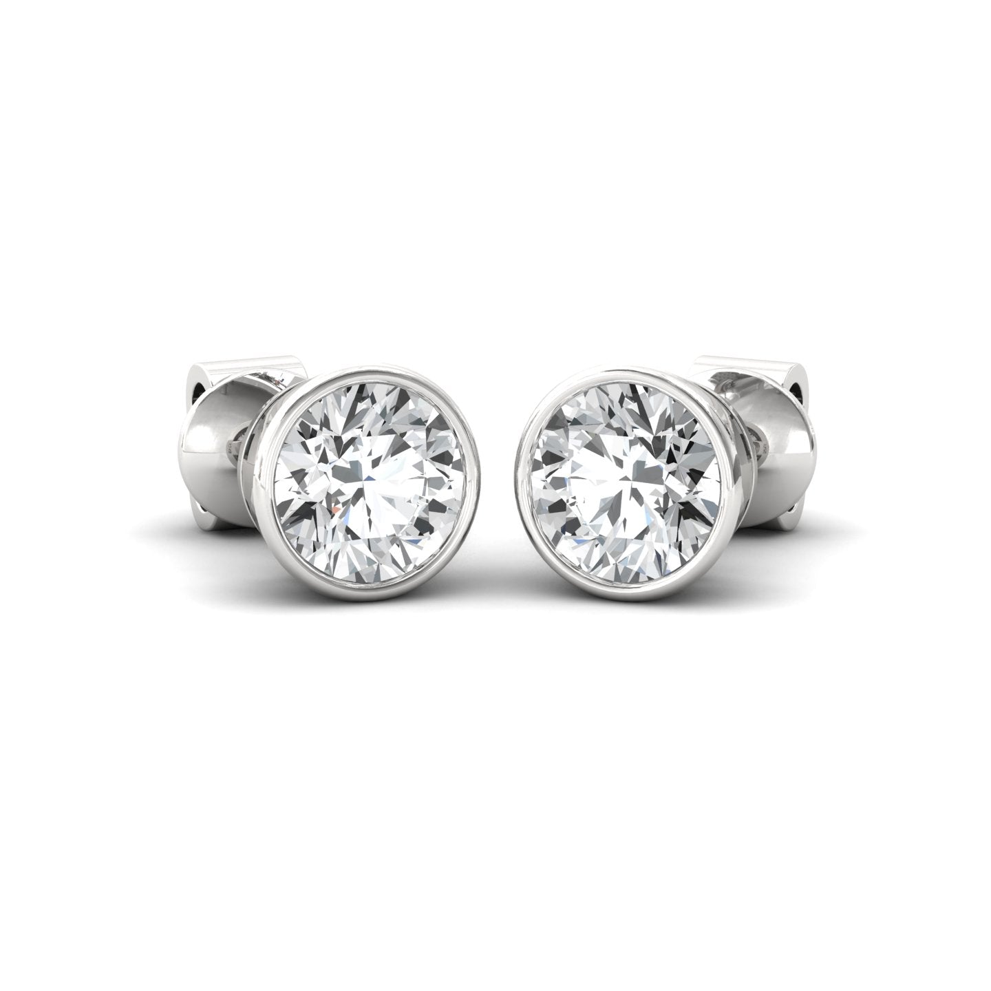 Infinity Glow 1ct Besel Stud earrings for her