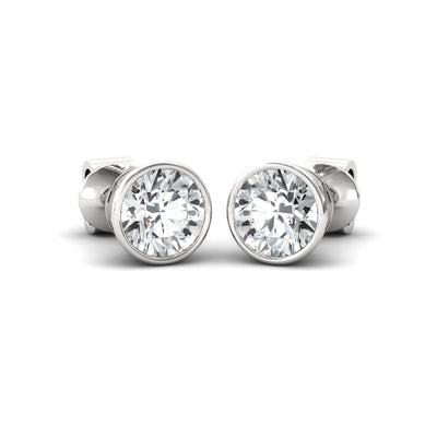 Infinity Glow 1ct Besel Stud earrings for her