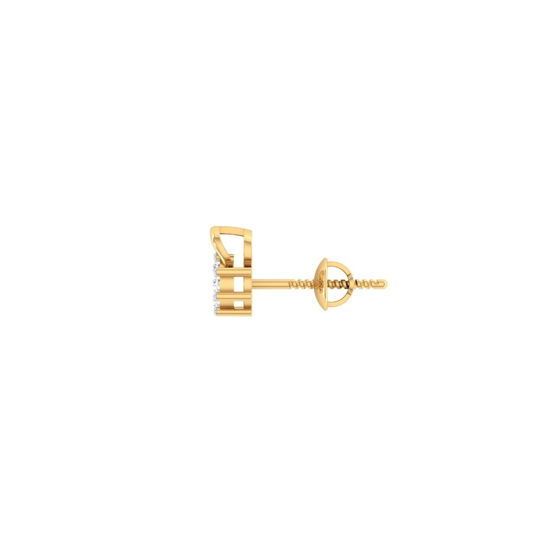 Dainty Floral Sterling Silver Earrings for Women
