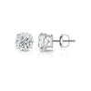 Round Solitaire  Sterling Silver CZ Ear Stud For Him (1 Pc Only)