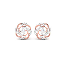 Load image into Gallery viewer, Rose Bloom Swirl Sterling Silver Earrings for Women