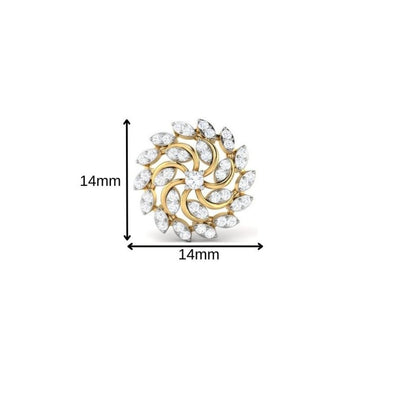 Radiant Petal Swirl Sterling Silver Earrings for Women