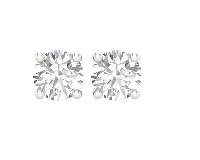 Round 1ct Solitaire Studs for her