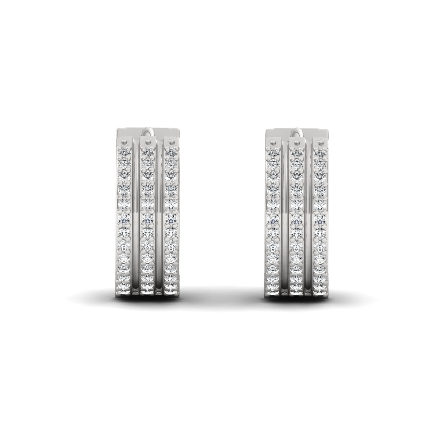 Trinity Diamond sparkle hoop bali earrings for her