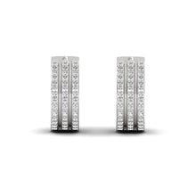 Load image into Gallery viewer, Trinity Diamond sparkle hoop bali earrings for her