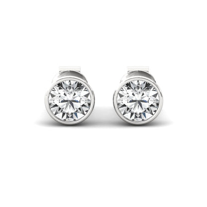 Infinity Glow 1ct Besel Stud earrings for her