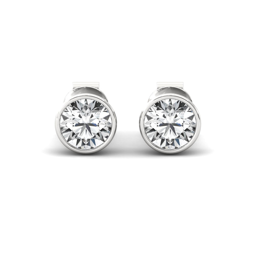 Infinity Glow 1ct Besel Stud earrings for her