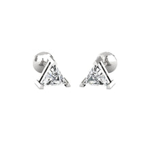Load image into Gallery viewer, Trillion Cut Diamond Stud Earrings for her