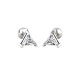 Trillion Cut Diamond Stud Earrings for her