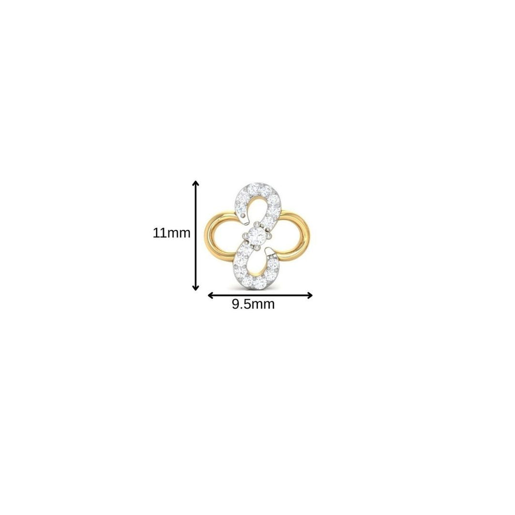 Infinity Floral Rose Gold Sterling Silver Earrings for Women