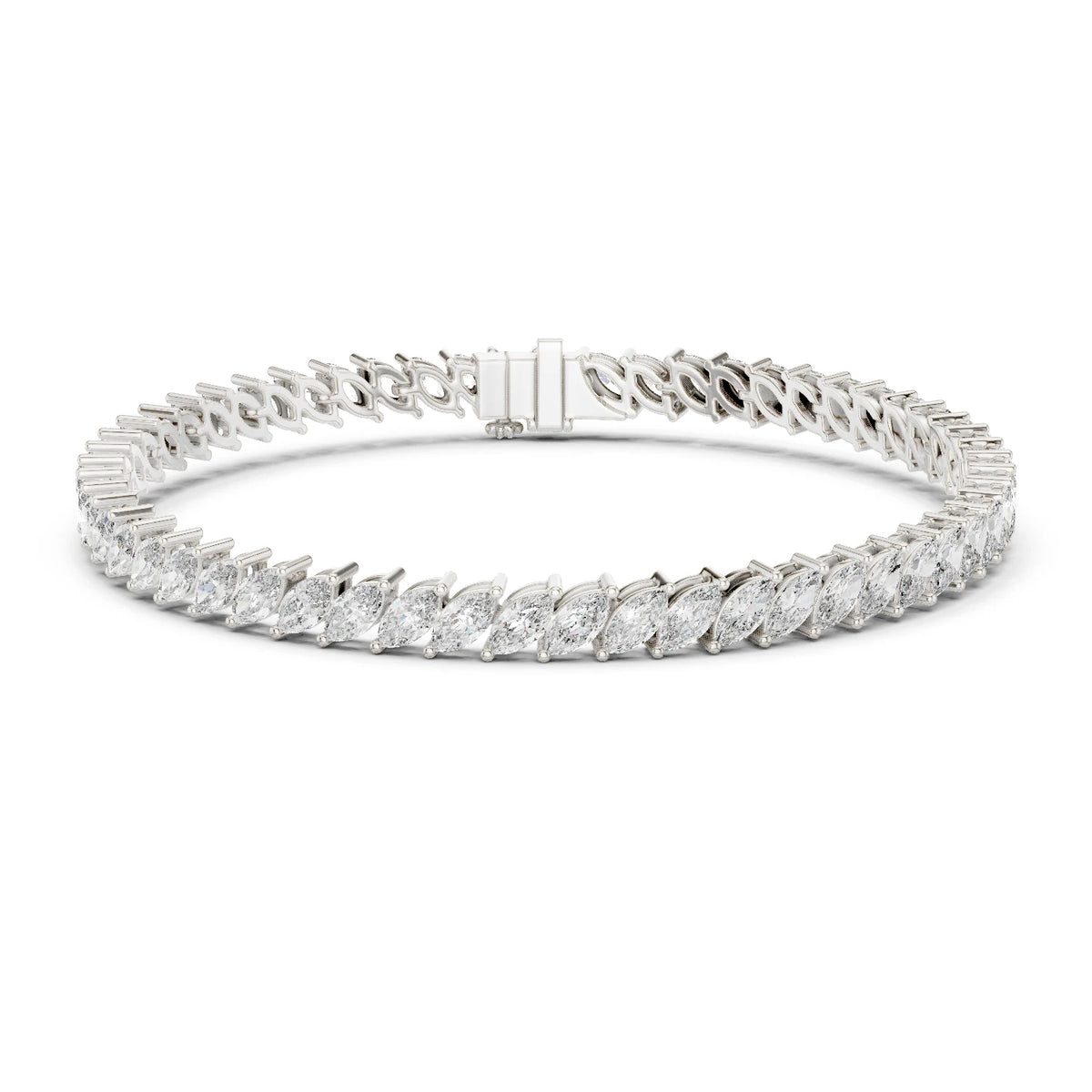 moissanite Diamond bracelet on a white background