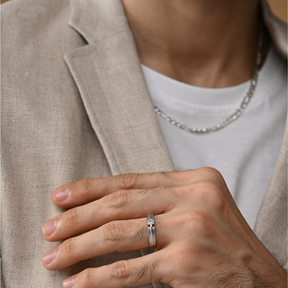 Men Silver Ring - Zevar Amaze