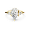 Gauri 3ct Pear Moissanite Solitaire Diamond Ring for her